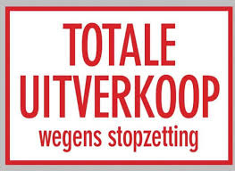 TOTALE UITVERKOOP  vanaf februari 2025 !!