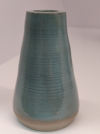 Minivaasje 12 - kleur zacht turquoise - handwerk - gestempeld