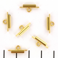 Miyuki Slide tube goudkleurig 10mm - 2 stuks