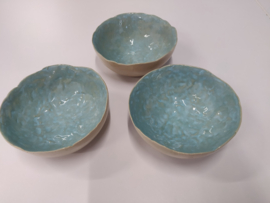 Handgevormde bowl/ ontbijtkom - "Turquoize""