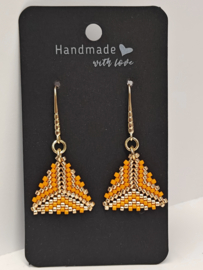 Oorhangers Miyuki triangle Orange