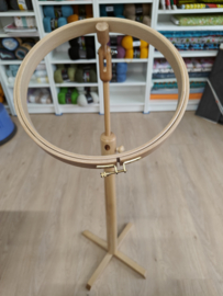 Boorduurring op staander - hout - diameter ring 25 cm