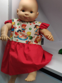 Babykleedje/Katoenen kleedje met kapmouw "Retro"