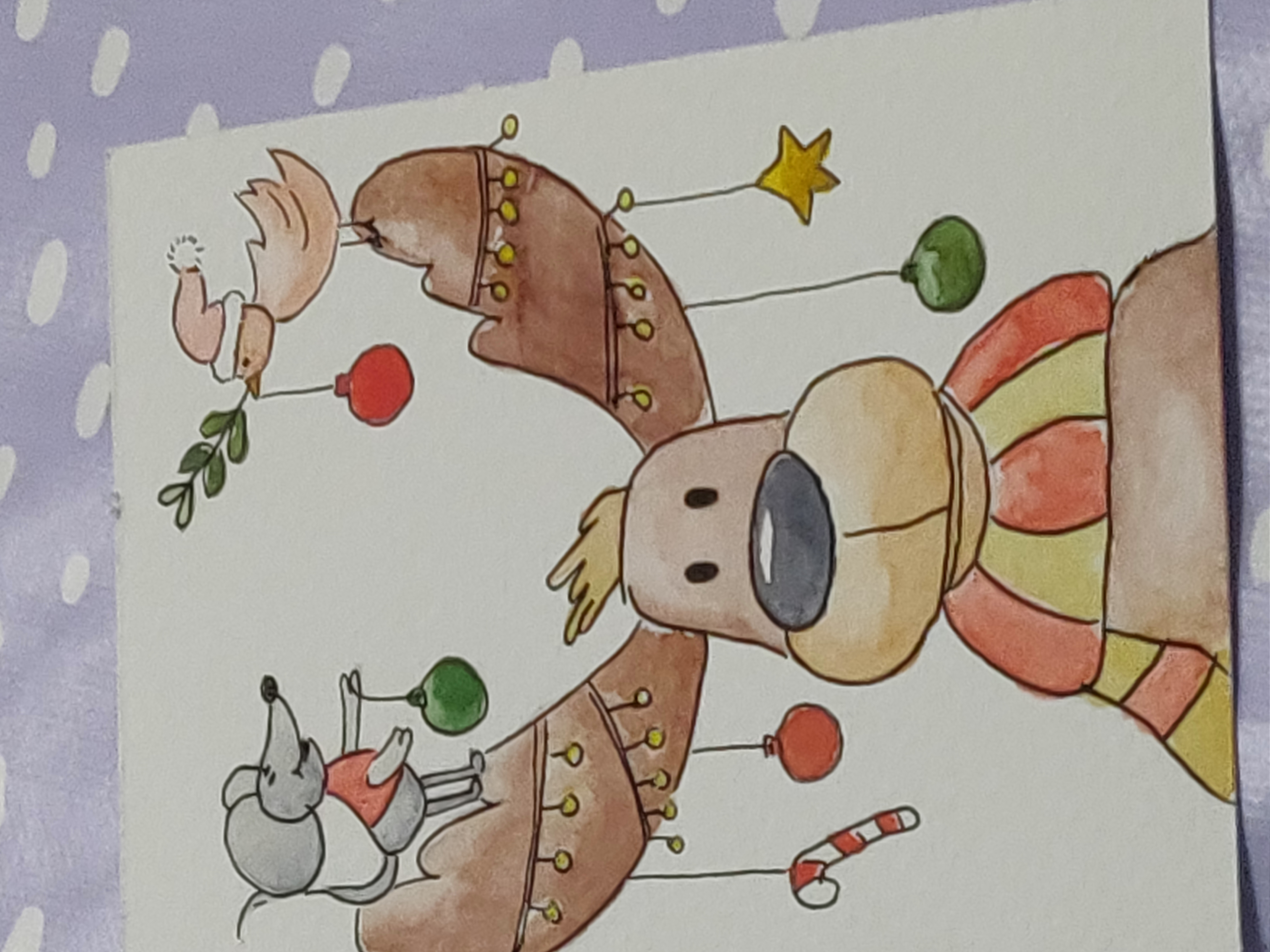 Aquarel thema namiddag  "(Kerst)kaartjes" donderdag  13 november van 14 tot 17 uur
