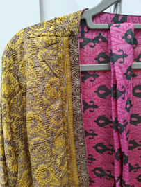 Kimono - 100% zijde - omkeerbaar ( nr12) lengte 100cm