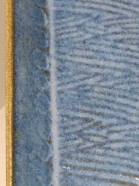 lange gebakjes/koekjes schotel - kleur Indigo flow - Japanse print lijnen