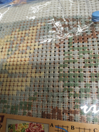 Voorgeschilderd pakket tapijt in kruissteek "berkenbomen" 75 x 50 cm