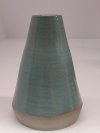 Minivaasje 2 - kleur zacht turquoise - handwerk gestempeld