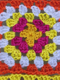 Workshop Granny Squares haken met 5 verschillende kleuren Zaterdag 1 april van 14 tot 17 uur