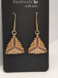 Oorhangers Miyuki triangle Coppertone