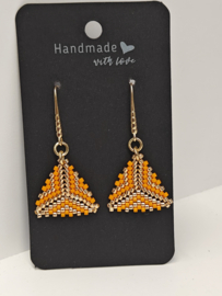 Oorhangers Miyuki triangle Orange