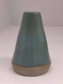 Minivaasje 2 - kleur zacht turquoise - handwerk gestempeld