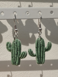 Oorhangers polymeer cactus granietgroen