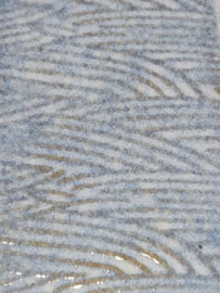 lange gebakjes/koekjes schotel - kleur Indigo flow - Japanse print lijnen