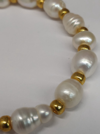 Parelarmband "Pearls 'n Gold"