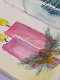Workshop wenskaarten in aquarel - maandag 23 november van 19 tot 21:30 uur - materiaal inbegrepen