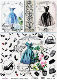 Cadence rijstpapier  Couture Vintage style (art232)