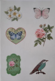 Vellum : Bloemen en dieren (art.nr V407)