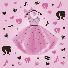 8555 Girls Pink Party dress