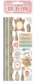 Stamperia Run On : Rose Parfum borders (DFLRB14)