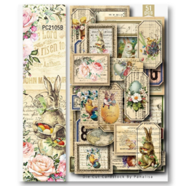 Art. S.004 Pasen  scrapbook die-cut plaatjes (51x)