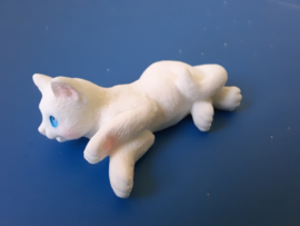 Miniatuur kat (wit, liggend)
