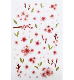 Mini stickers roze bloemen (art 740019-17)