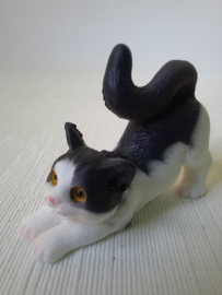 Miniatuur kater/kat zwart/wit