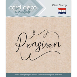 Pensioen, clear stamp CDECS028