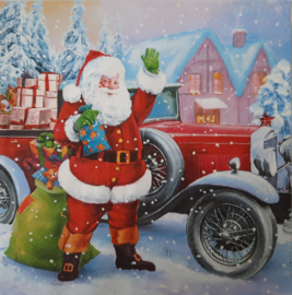 7831 Kerstman bij auto