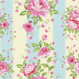 8272 Peonies on stripes