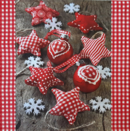 7409 Kerstballen rood/wit