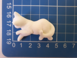 Miniatuur kat (wit, liggend)