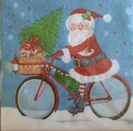 7972p Kerstman op de fiets 