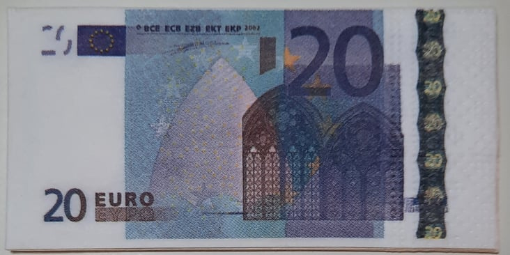 Z0629 Euro 20 zakdoekje