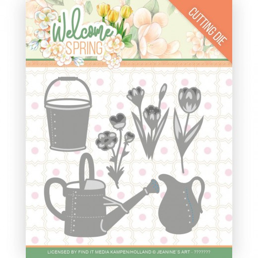 Welcome Spring - Watering can and Bucket (JAD10117)