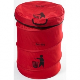 Bon-fire Folding dustbin w. a pole, nylon + bag