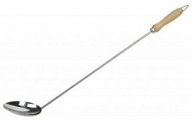 Bon-fire spoon, stainless steel/wooden handle