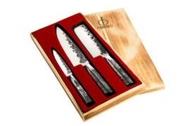 Brute Forged 3-part Kitchen Knives Set / 3-delige Keukenmessenset