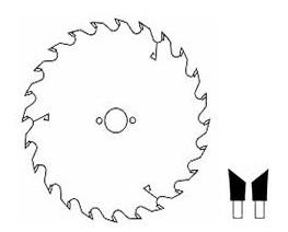 HM cirkelzaagblad Ø 250 (schulpen) 24 tanden