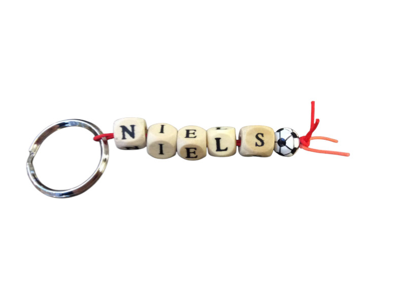 Naamsleutelhanger voetbal