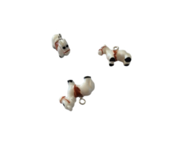 Naamsleutelhanger paard wit