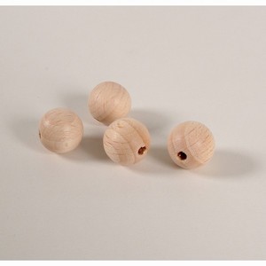 Blank houten kraal 10 mm.