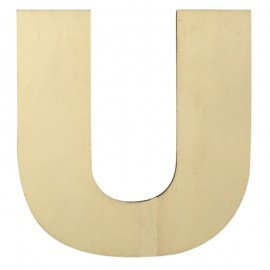 Houten plakletter U