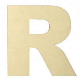 Houten plakletter R