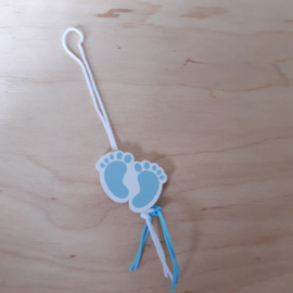 Gelukspoppetje babyvoetjes blauw