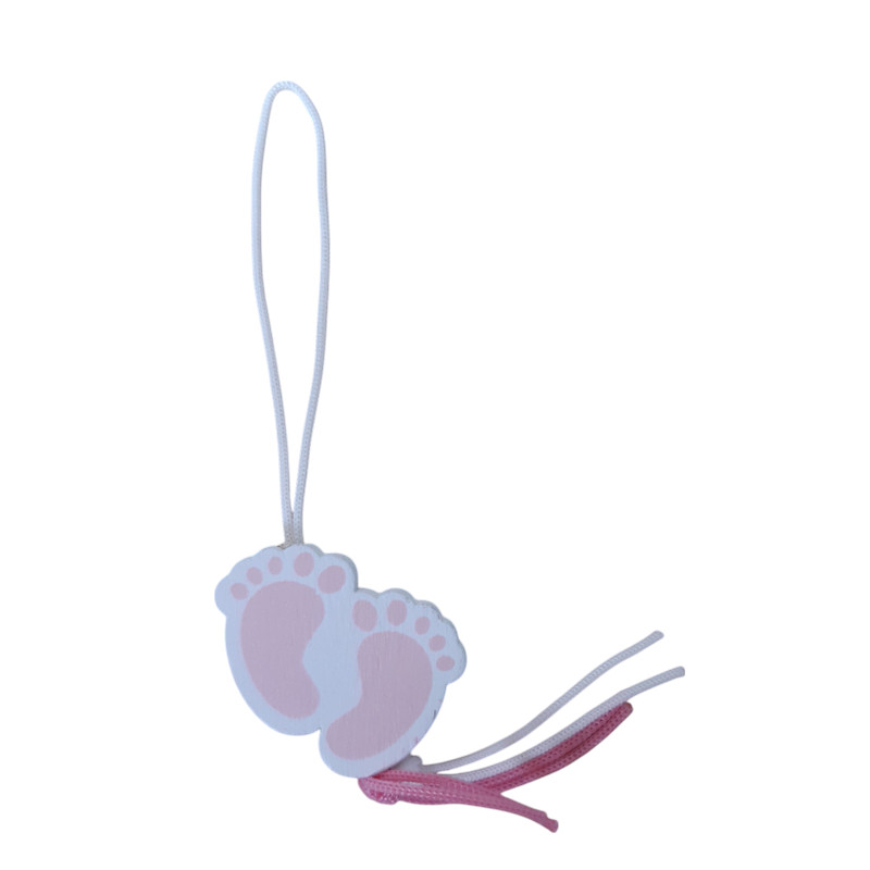 Gelukspoppetje babyvoetjes roze