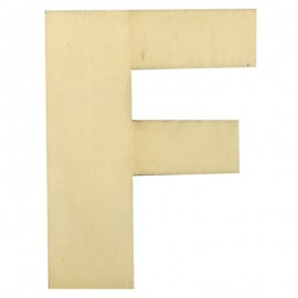 Houten plakletter F