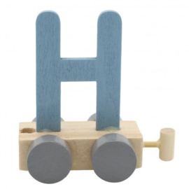 Treinletter H blauw