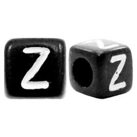Acryl letterkraal zwart Z  (vierkant)